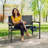Amoha Metal/Solid Wood/Wicker Outdoor Bench