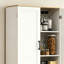 Armoire de rangement 67 pouces autoportante à 4 portes avec rangement réglable