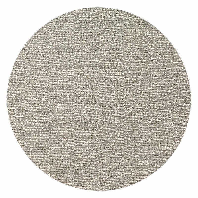Gem Vinyl Round Placemats, Pearl