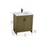 Meuble-lavabo simple 30 po Ahner-622525596