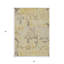 Tapis intérieur lavable floral beige doré 3 pi x 5 pi