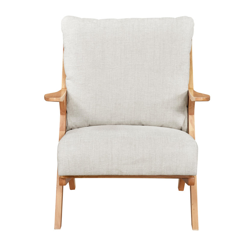 Chaise d'appoint Mid-Century de style moderne 1pc, Beige