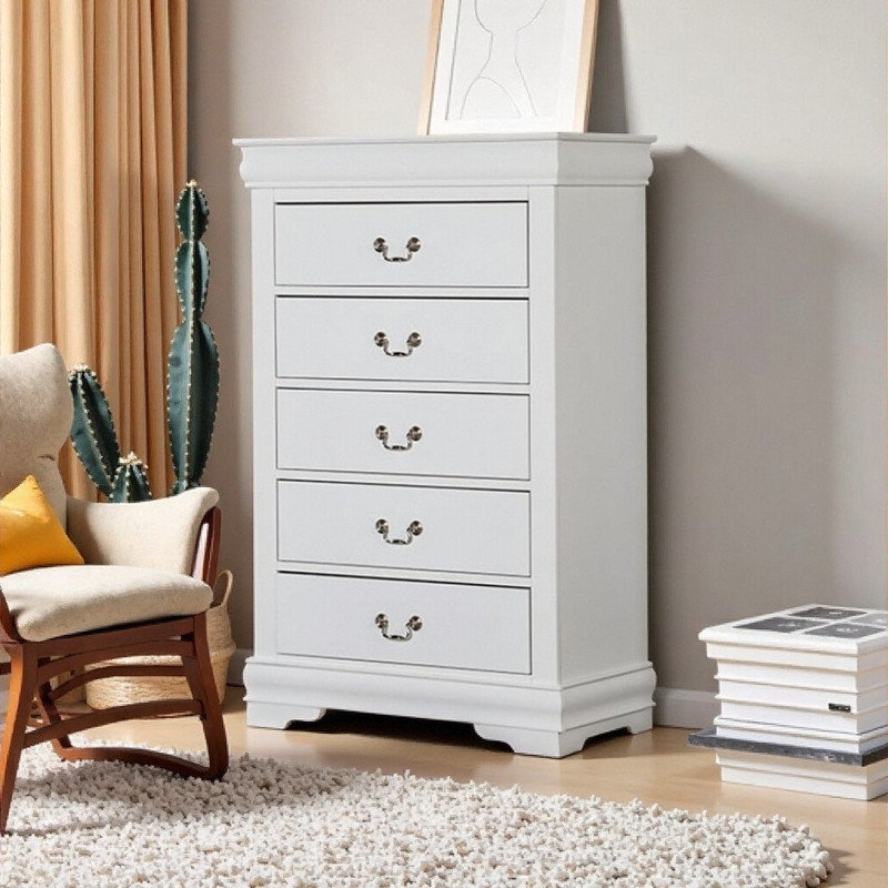 Commode de rangement en bois massif avec tiroirs en queue d'aronde, commode à base de support pour l'organisation de la chambre à coucher