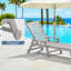 Chaise longue avec accoudoirs et roulettes Swann-130969231