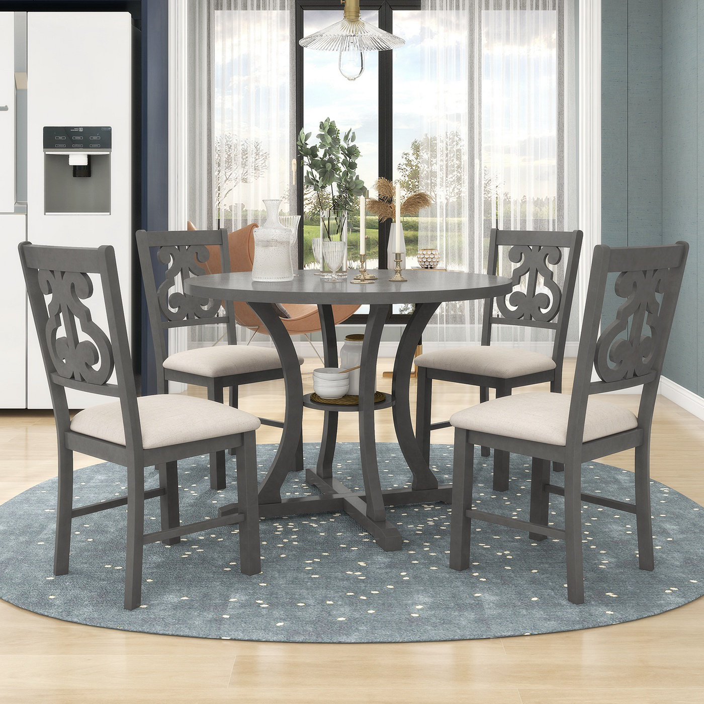 Alcott Hill® Wendell Dining Set Round Dining Table Set Round Kitchen