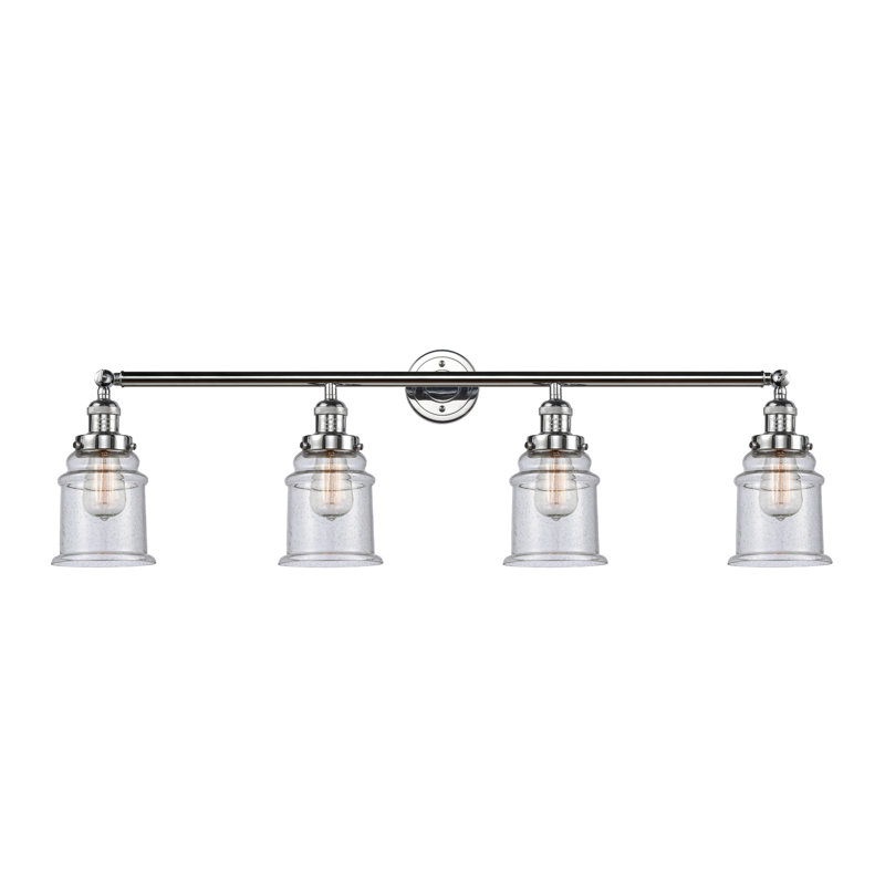 Galaviz 4 - Light Dimmable Vanity Light, Seedy, Polished Chrome, 6 Watt Vinage LED Bulb