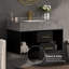 Ensemble de meuble-lavabo mural moderne flottant noir avec pierre frittée encastrable 35 po Chiverton-1958656418-1958656419-1957807516