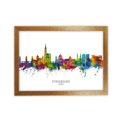 Strasbourg France Skyline by Michael Tompsett - Print