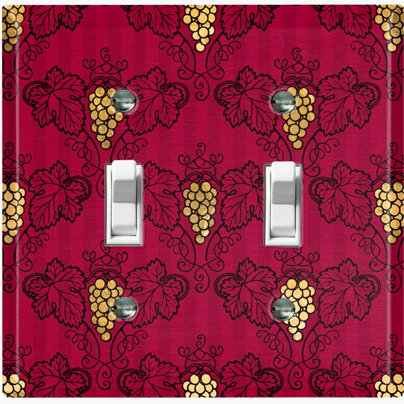 Patterned 2 - Gang Toggle Light Switch Standard Wall Plate