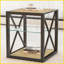 Table basse industrielle peu encombrante pour le salon et amp; Chambre à coucher, verre trempé facile à nettoyer et amp; Plateau en bois et bois aggloméré-339876615