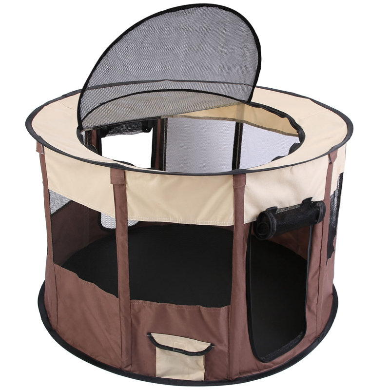 Tente pliable pour chien avec sac de transport, Moyen (H 35,43 po x l 35,43 po x P 21,65 po)