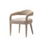 Ensemble de salle à manger rond 5 pièces Aspen et Hathaway avec chaises rembourrées en tweed et doublure argentée-715512847-715512840-715512845