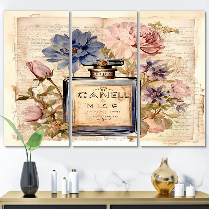 Chandlee - Perfumes, ensemble d'art sur toile, H 28 po x l 36 po x P 1 po