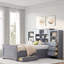 Lit plateforme en bois avec tiroirs et compartiments de rangement-1699899413