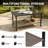 Outdoor Patio Rectangular Coffee Table with Two-Tier Design and Durable Steel Frame-479024836
