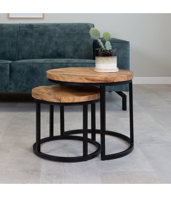 Blagdon 2 - Piece Solid Wood Top Living Room Table Set