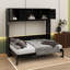 Lit escamotable double avec armoires de rangement