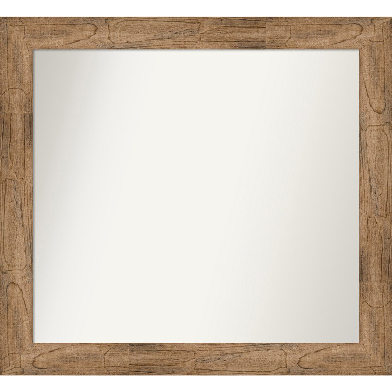 Timmy Solid Wood Wall Mirror, Rectangle, 32.5" x 35.5"