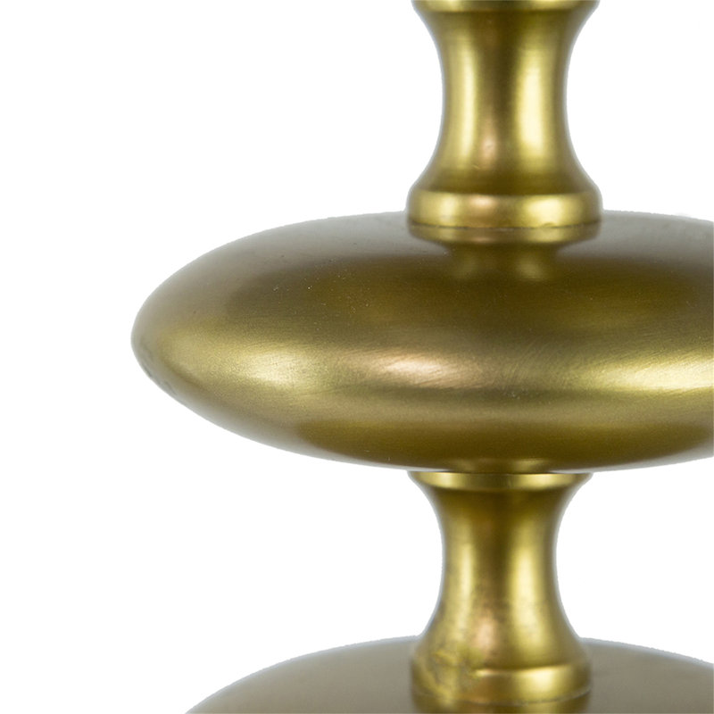 Lampe de table or et noir 16 x 16 x 29,8 po avec disque contemporain