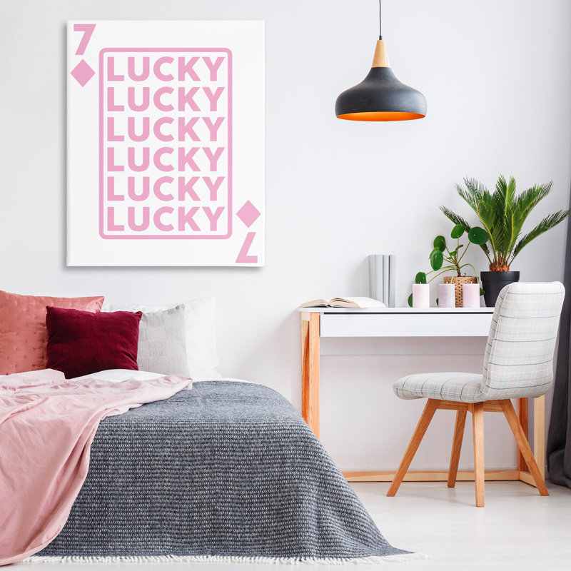 «Lucky Seven of Diamonds», art mural sur toile par Angela Nickeas, H 48 po x l 36 po