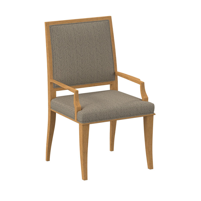 Chaise avec accoudoirs Princeton, Ambre, Écaille de tortue lin