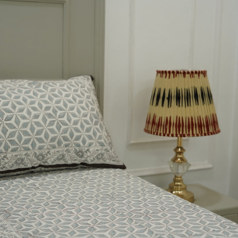 Fabdivine 102X112 Pure Cotton Bedsheet Set – Handmade Bedsheet with Matching Pillow Covers – Premium Bedding, Shatkon. 