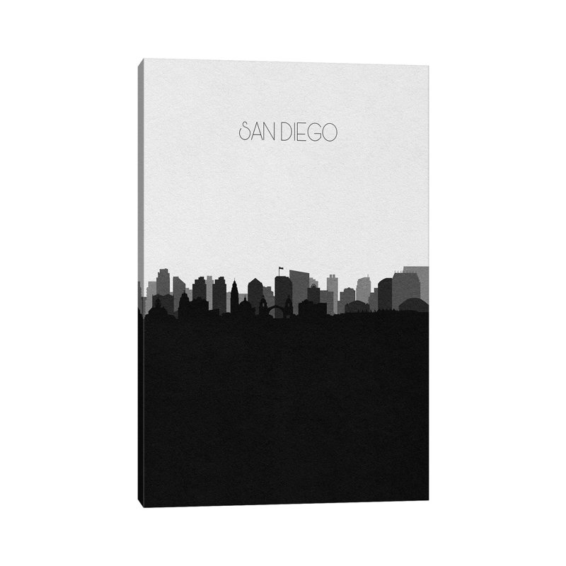San Diego Skyline 1 Piece Wrapped Canvas Wall Art, 66.04 cm H x 45.72 cm W x 3.175 cm D