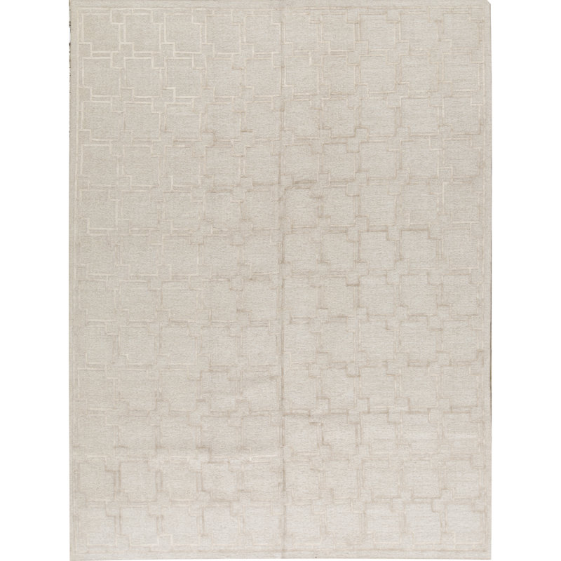 Hand Woven Linen Geometric Area Rug