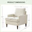 Fauteuil Clancy avec pieds en bois massif-129459921