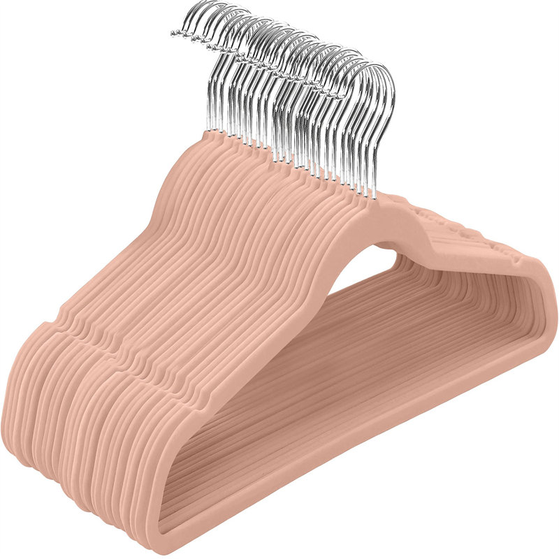 Cintre anti-dérapant standard Niyelli pour costume / manteau, 30, Rose