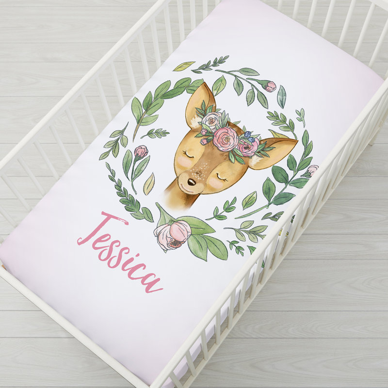 Drap-housse pour lit de bébé Woodland Floral Fox, Oui