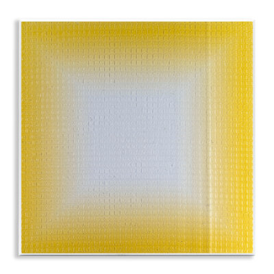 Yellow Ombre Fade Wall Plaque Art by Michael Willett