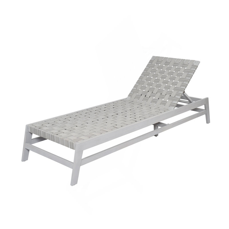 Chaise longue d'extérieur en corde, Gris clair