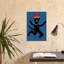 «Dancing Christmas Cat Playful Contemporary», reproduction d'art murale-130680167