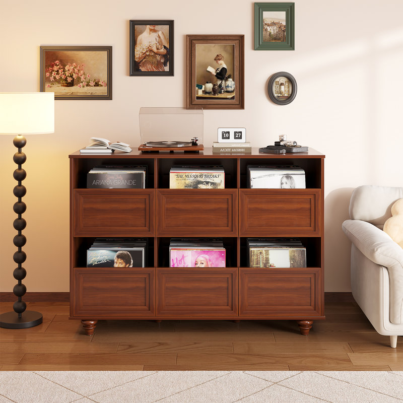 85 cm H Media Shelves, Brown