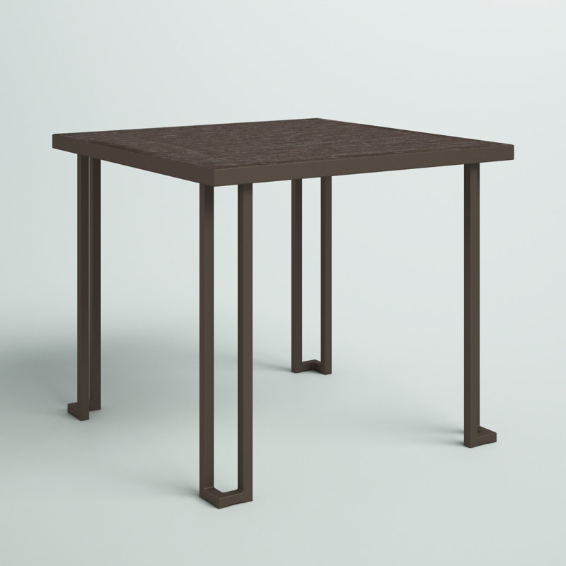 Montreal Solid Wood Top Metal Base Dining Table