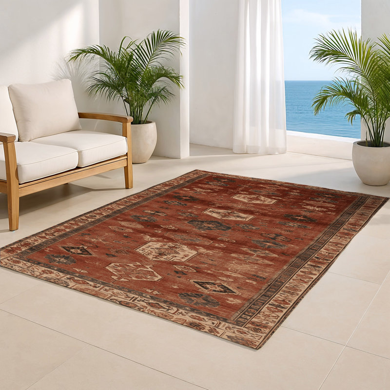 Tapis turc intérieur et extérieur brun, Rectangulaire 2 pi x 3 pi