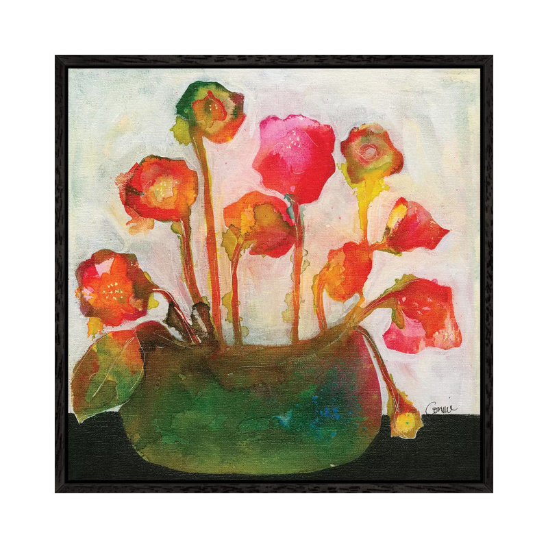Welcome by Connie Collum - Painting on Canvas, Black Framed, 45.72cm H x 45.72cm W x 3.81cm D