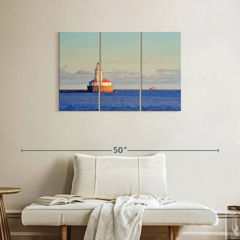 Phare d'Alvord, port de Chicago, H 24 po x l 38 po