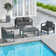 Arnhildur 4 - Person Patio Conversation Sets with Cushions