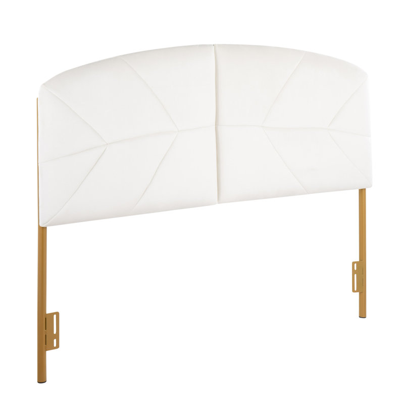Tête de lit tapissier à grand lit, Crème