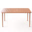 Table de salle à manger d'extérieur moderne moderne pour le jardin, le patio et le balcon - Table de loisirs imperméable rouge pour la cour de la Villa | Idée de cadeau
