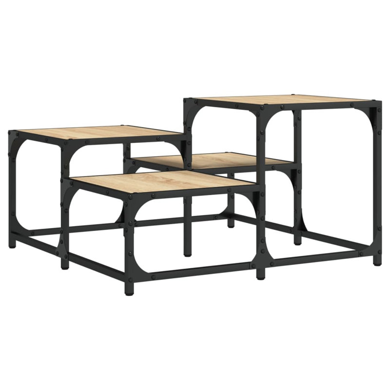 Hovis Four Leg Coffee Table, 40cm H x 68cm W x 68cm D, Sonoma Oak