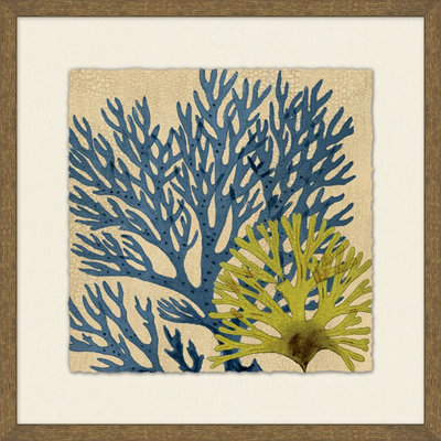 Crackled Layered Seagrass " Crackled Layered Seagrass 5 " Painting Print