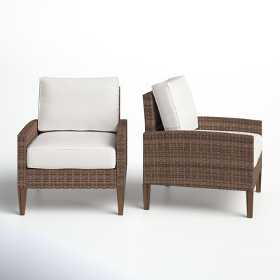 Chaise de patio avec coussins Wenner