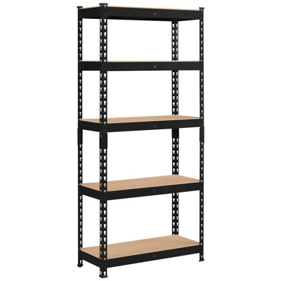 Tevis 60" H x 27.5" W x 12" D 5 Tiers Boltless Adjustable Storage Shelf Goods Rack