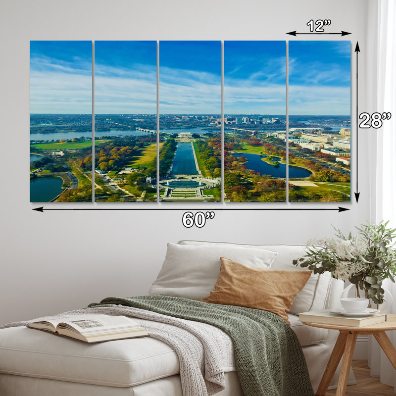 Magnifique paysage de Washington - impression sur toile de paysages - 5 panneaux égaux