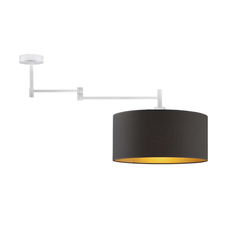 Stevie Fabric Semi Flush Mount, Brown