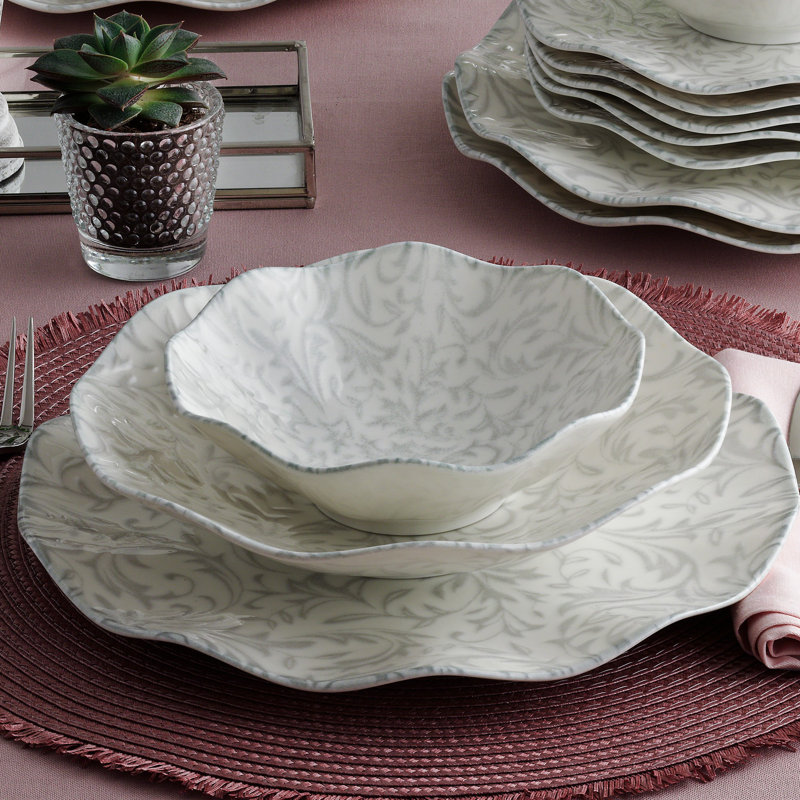 Homerton Piece Porcelain China Dinnerware Set - Service for 6