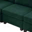 Canapé modulaire modulaire à 6 places avec méridienne, repose-pieds de rangement et aménagement convertible en forme de U pour des espaces de vie flexibles.-1861947016